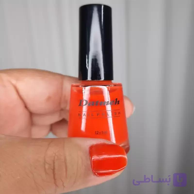 لاک ناخن نارنجی داتمه کد 125 شاین مات براق رنگی
