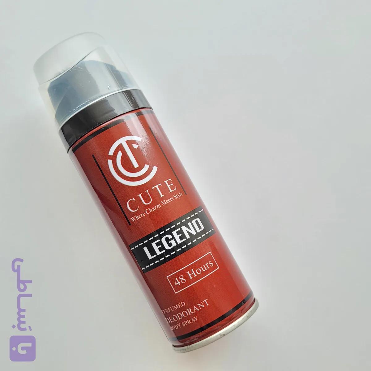 اسپری بدن دئودورانت لجند legend ضدتعریق و خوشبوکننده بدن 48ساعته حجم 200 میل