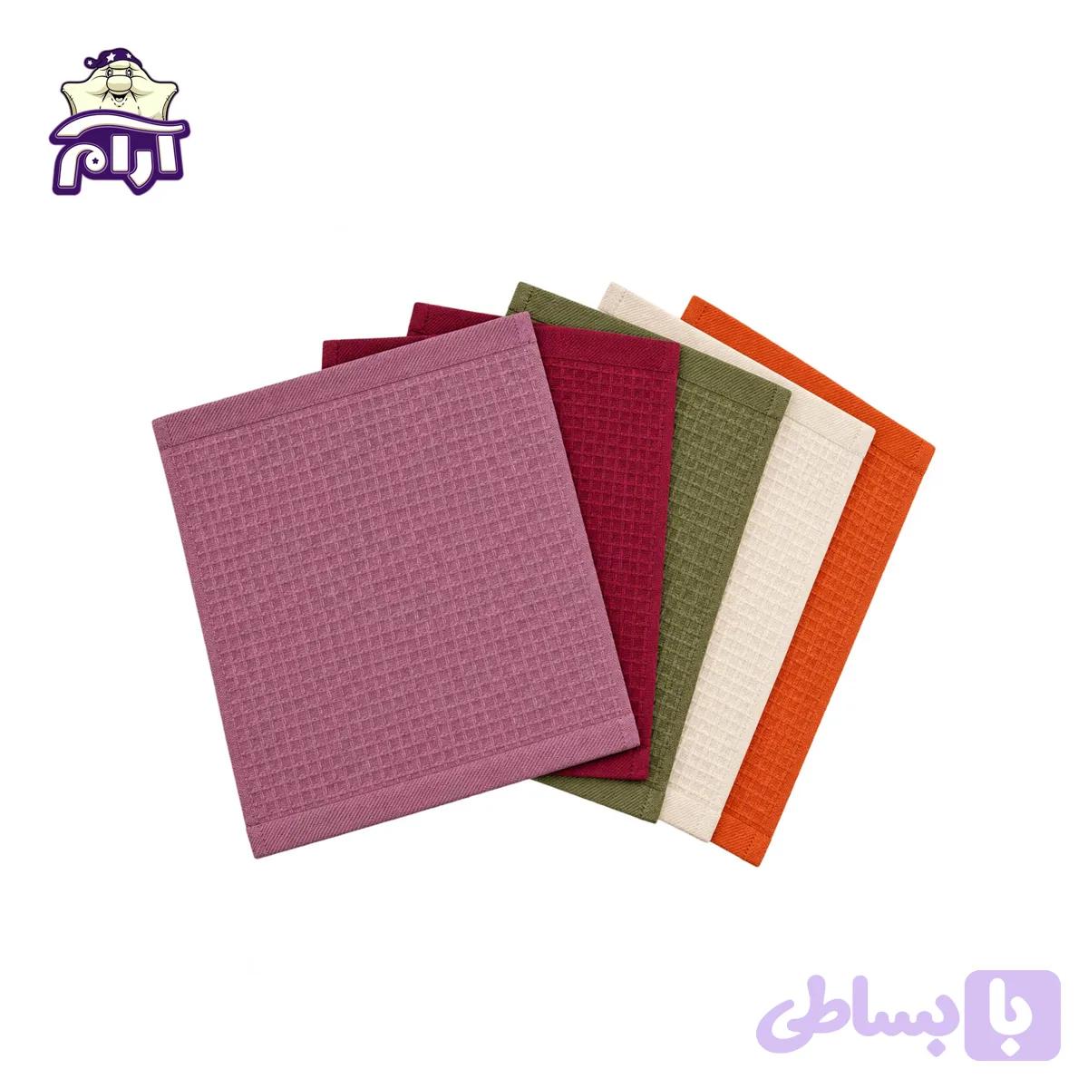حوله دستی آذرریس مدل تیتانیوم سایز 30×30 سانتی‌متر — تصویر 1