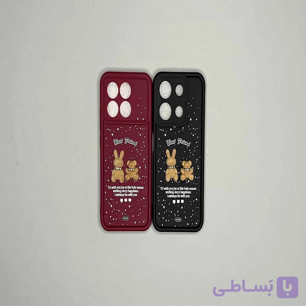 قاب گوشی شیائومی برجسته مدل سالید دخترانه عروسکی — تصویر 1