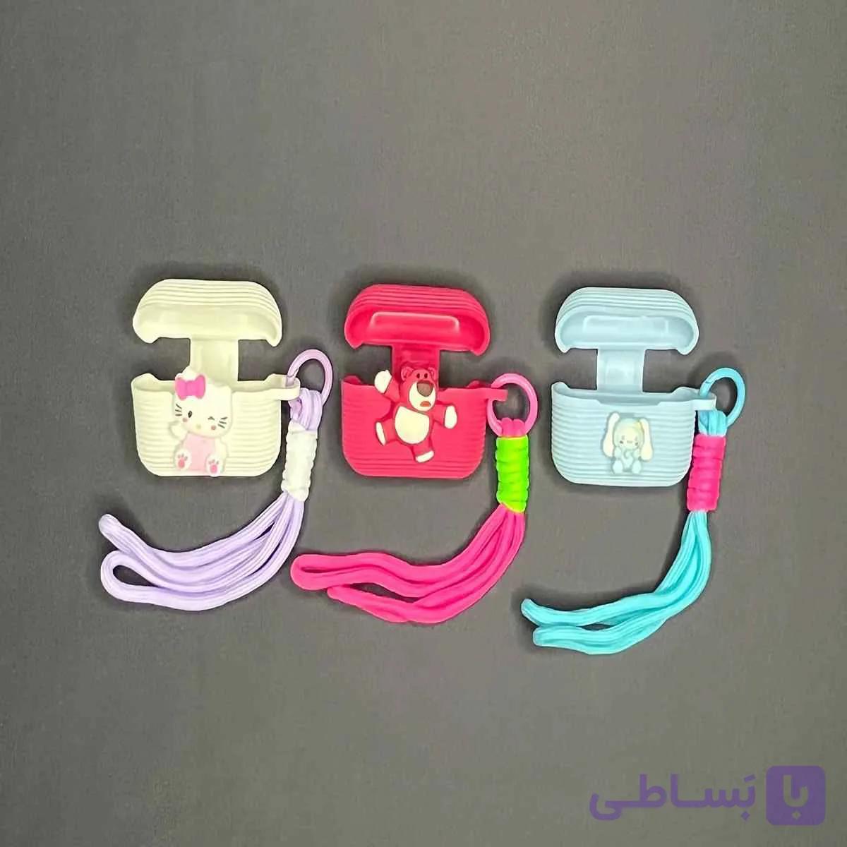کاور ایرپاد فانتزی دخترانه اپل کیوت- کیس ایرپاد سیلیکونی عروسکی — تصویر 1