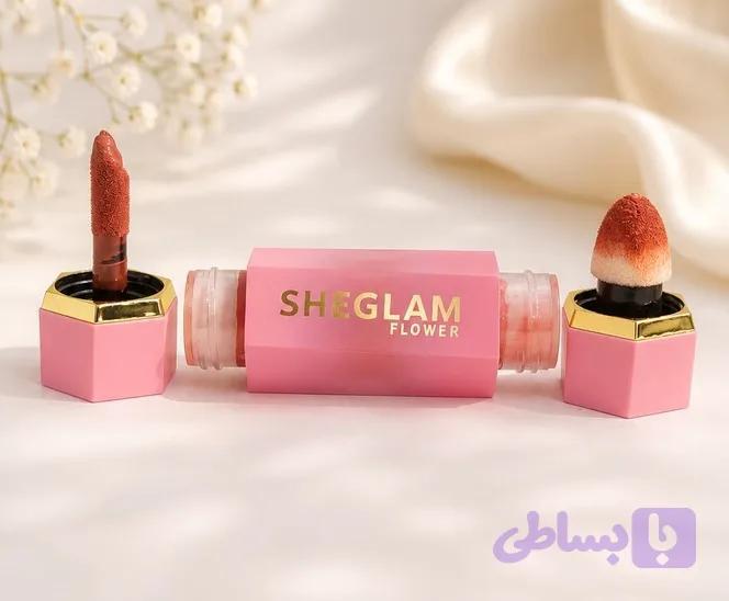 رژ لب و رژ گونه مایع دو طرفه شیگلم — تصویر 1