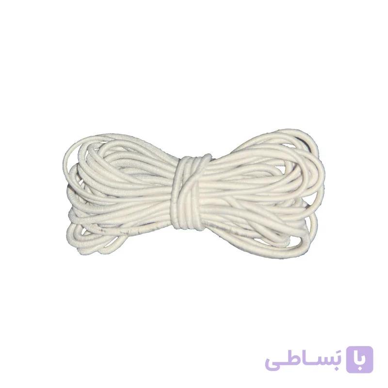 کش خیاطی قیطان ضخیم سفید طول 2 متر