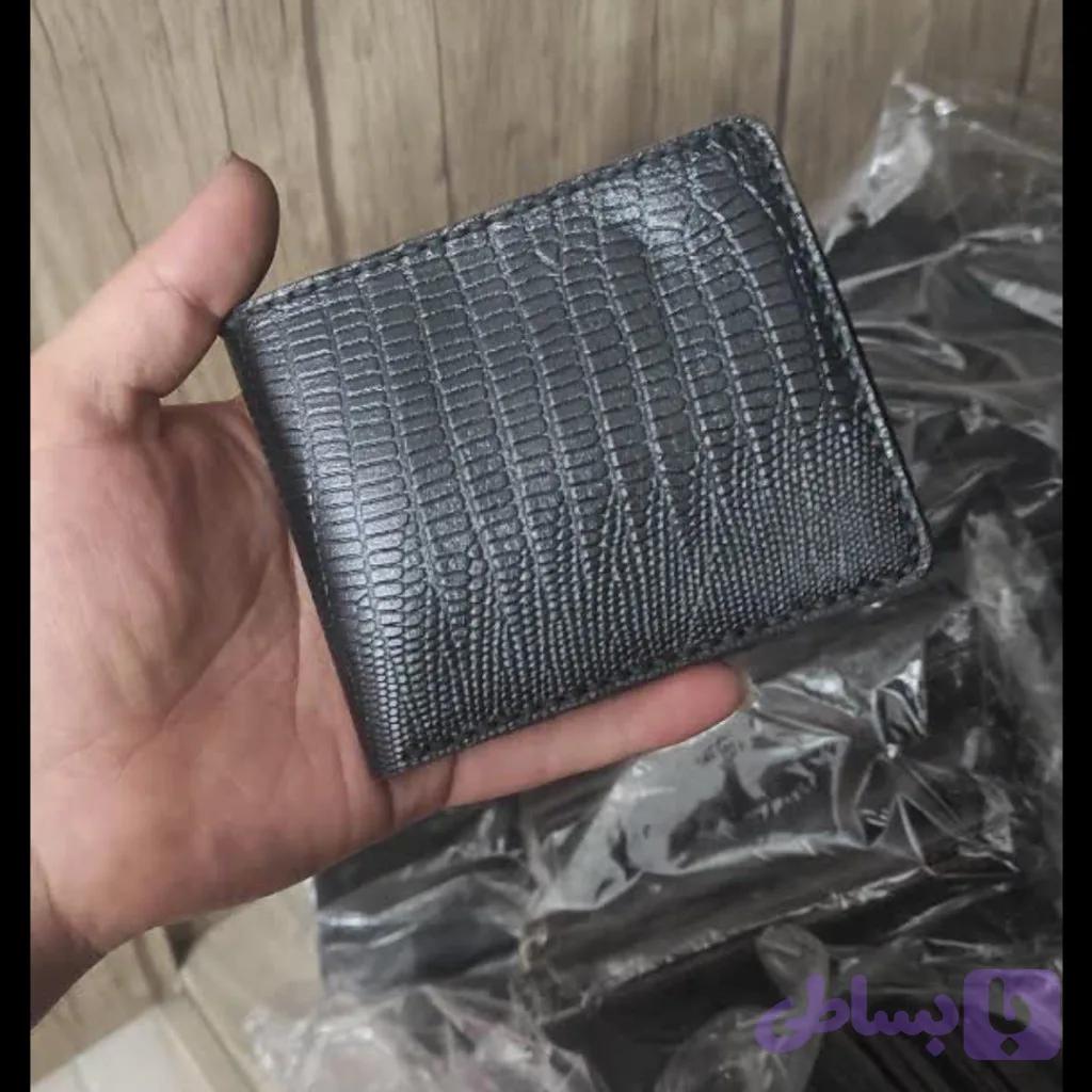 کیف پول جیبی چرم طبیعی گاوی - چرم اردیبهشت — تصویر 1