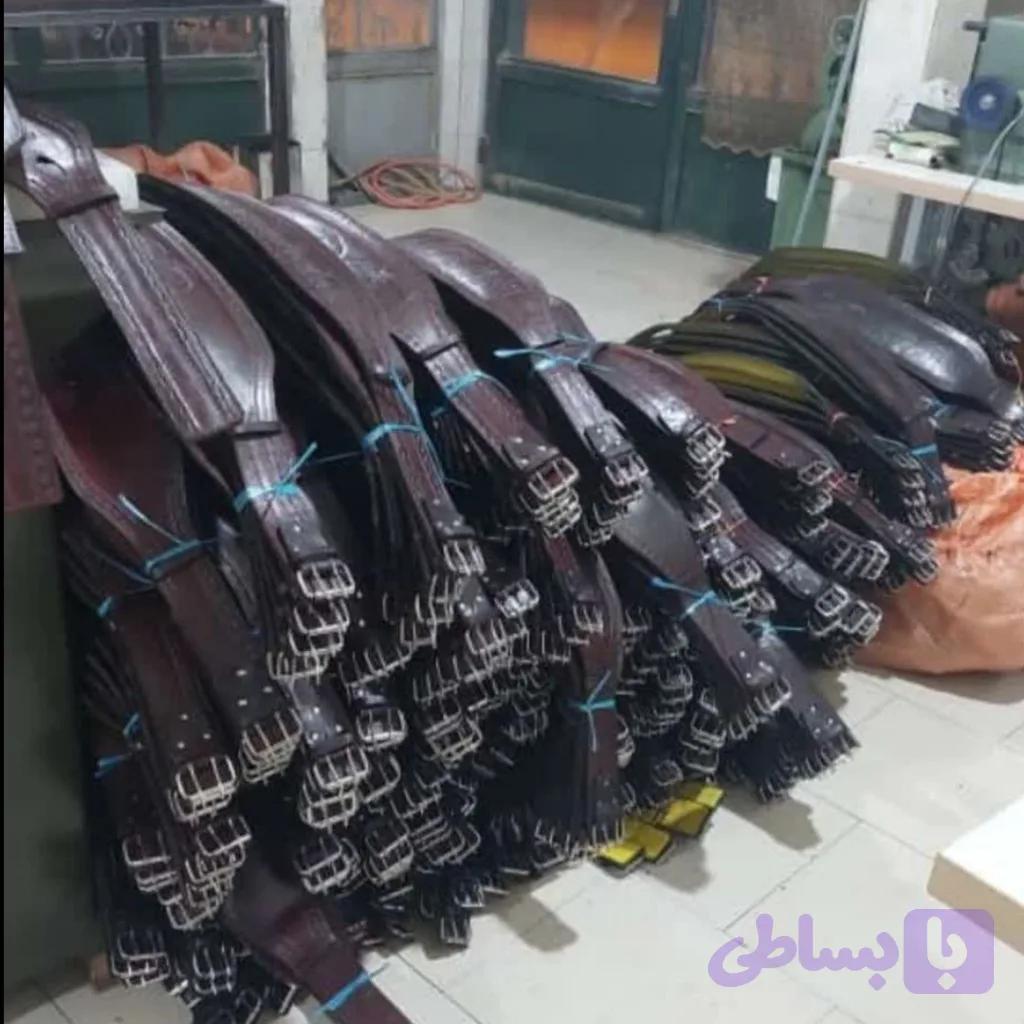 کمربند باشگاهی چرم طبیعی گاومیش — تصویر 1