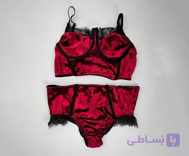 ست شورت و سوتین مخمل نیم تنه لونا — تصویر 1