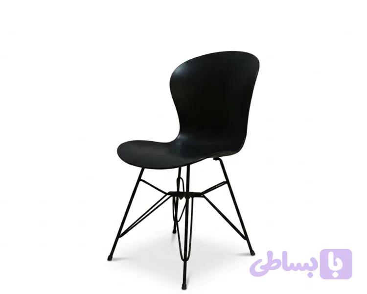 صندلی غذاخوری ماهور فایبر پایه فلزی
