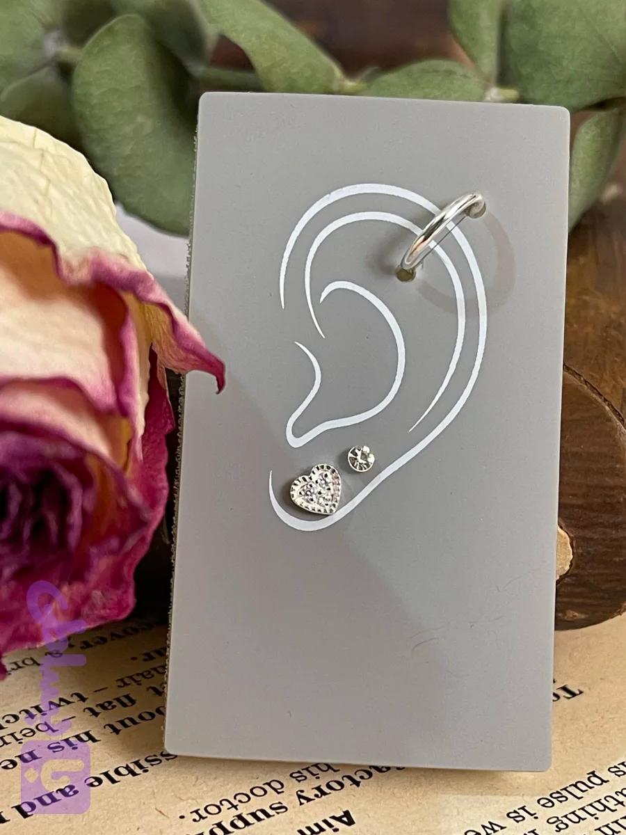 پک گوشواره نقره 925 — تصویر 1