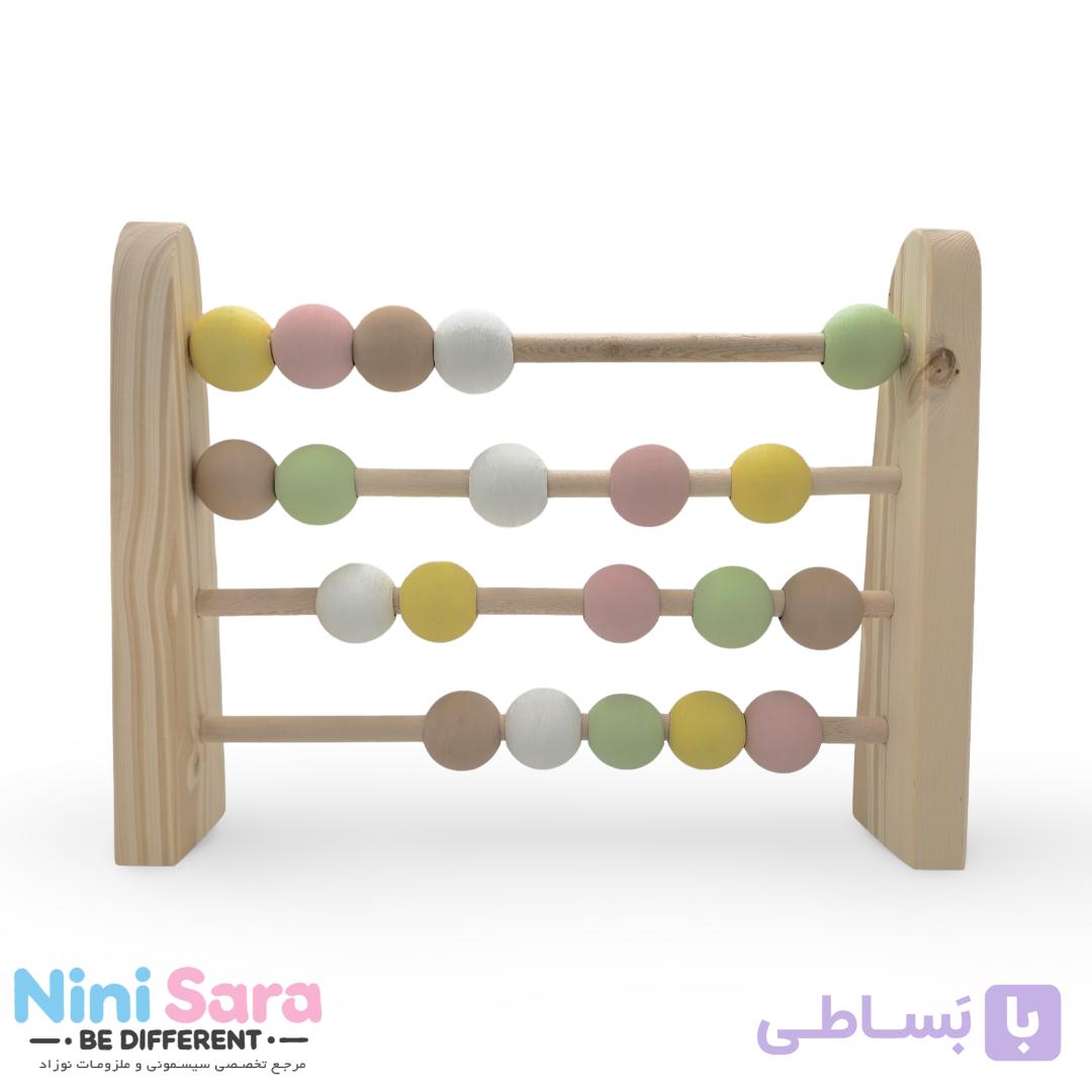 چرتکه چوبی طرح تدی اسباب‌بازی آموزشی نوزاد