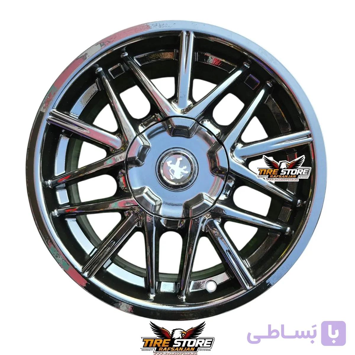 رینگ خرچنگی اروند چرخ 4 عدد سایز ۱۵ مشکی + ۵ عدد ژل ضد پنچری هدیه