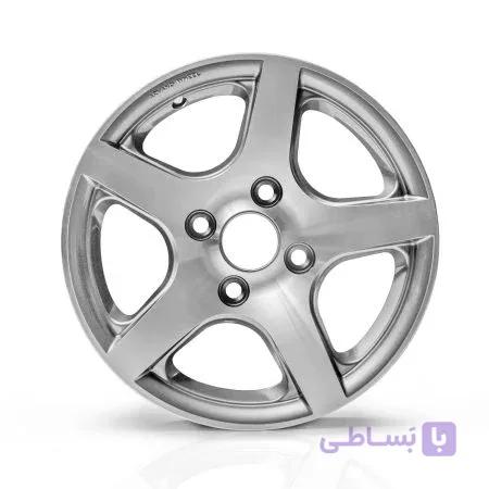 رینگ 5 پره اروند چرخ مدل IK004 نقرهای سایز 15 اینچ قیمت 1 عدد