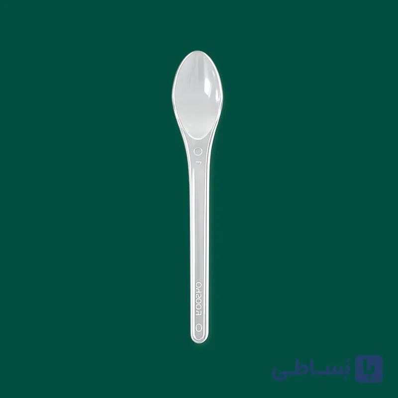 قاشق یکبار مصرف مینی طرح کافی شفاف کارتن 5000 تایی