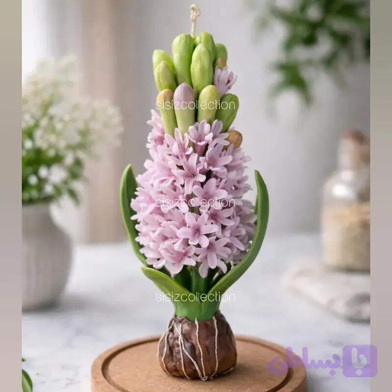 شمع گل سنبل دست‌ساز