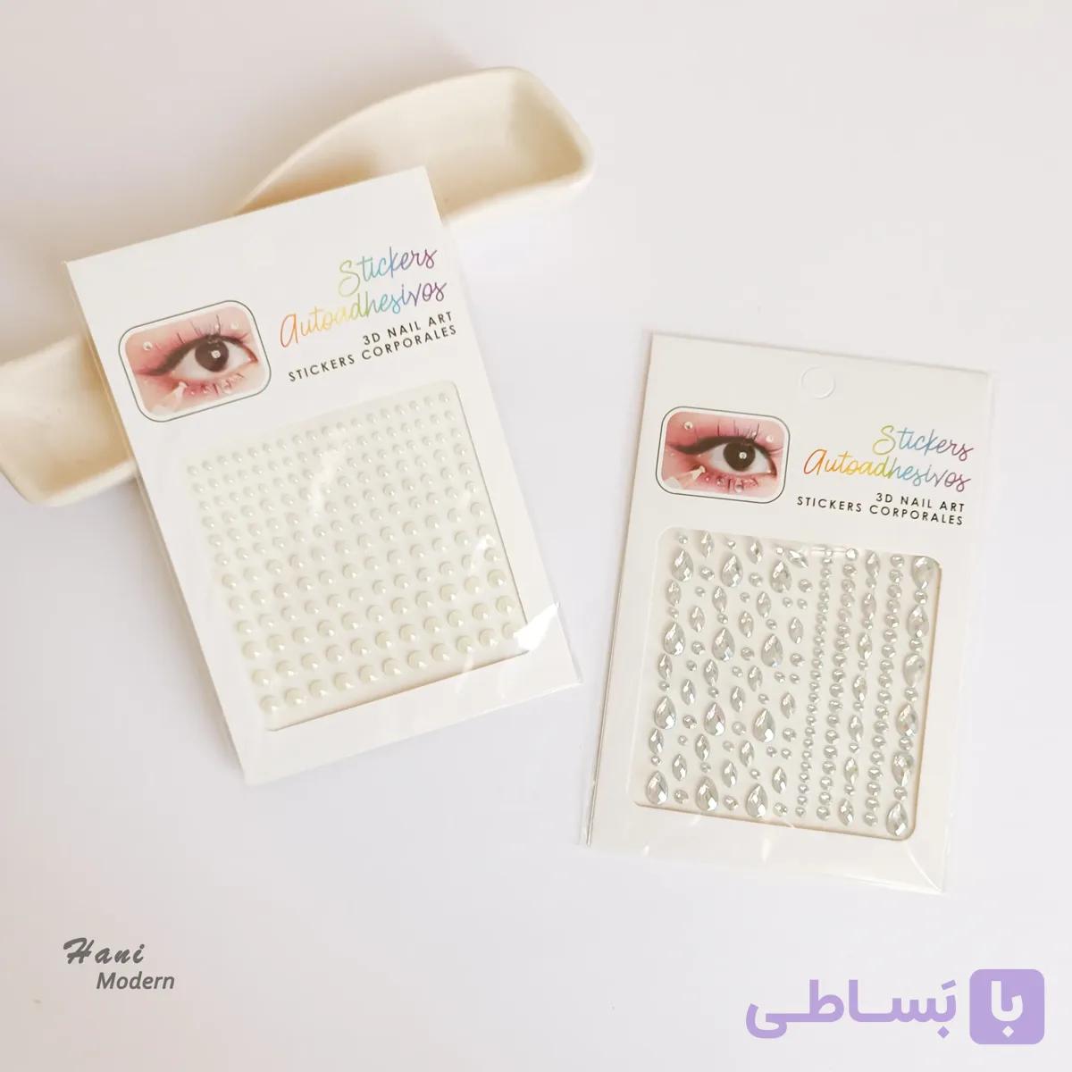 نگین چسبی صورت ، مو و ناخن — تصویر 1