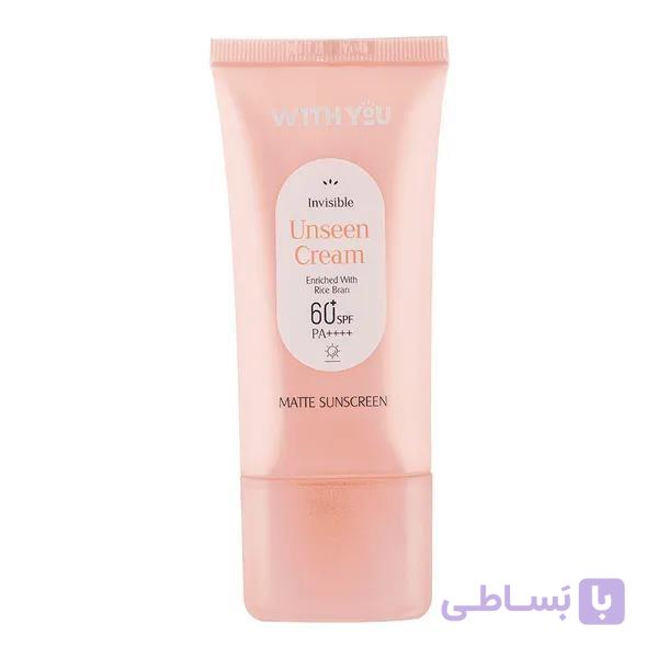 ضد آفتاب کرمی بی رنگ spf 60 ویت یو