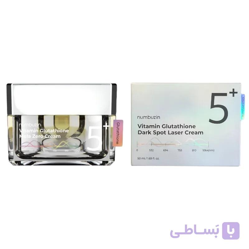 کرم ضدلک ویتامین گلوتاتیون لیزر نامبوزین No.5 (numbuzin No.5 Vitamin Glutathione Laser Cream – 50ml)