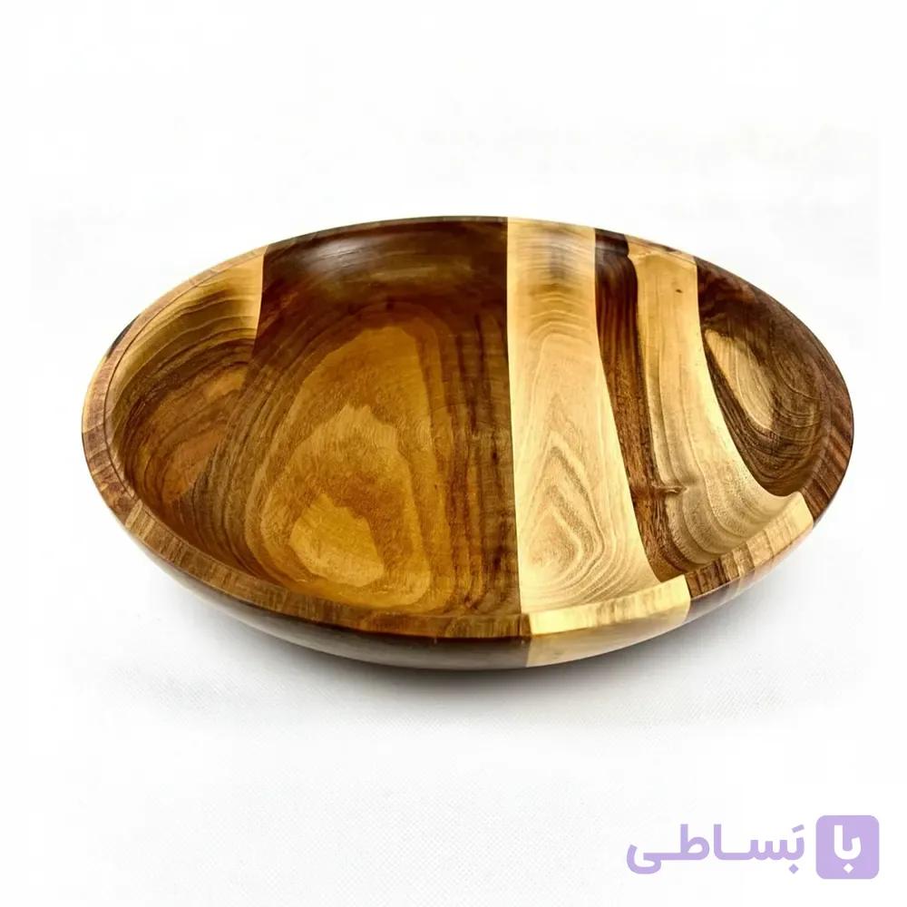 کاسه چوبی دهنه باز بدون پایه 35 سانت