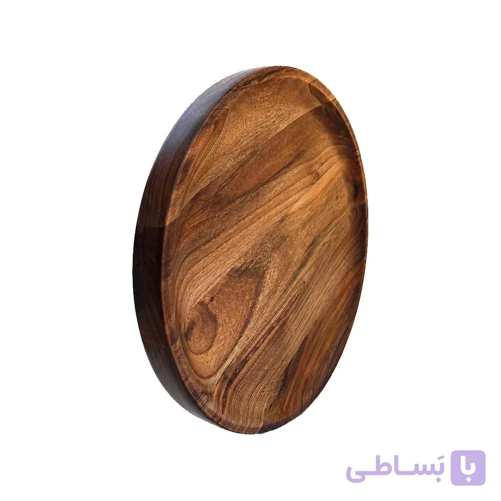 بشقاب چوبی 25 سانت تخت