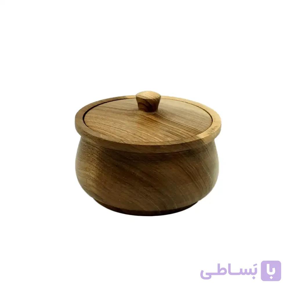 قندان لبه دار چوب گردو — تصویر 1