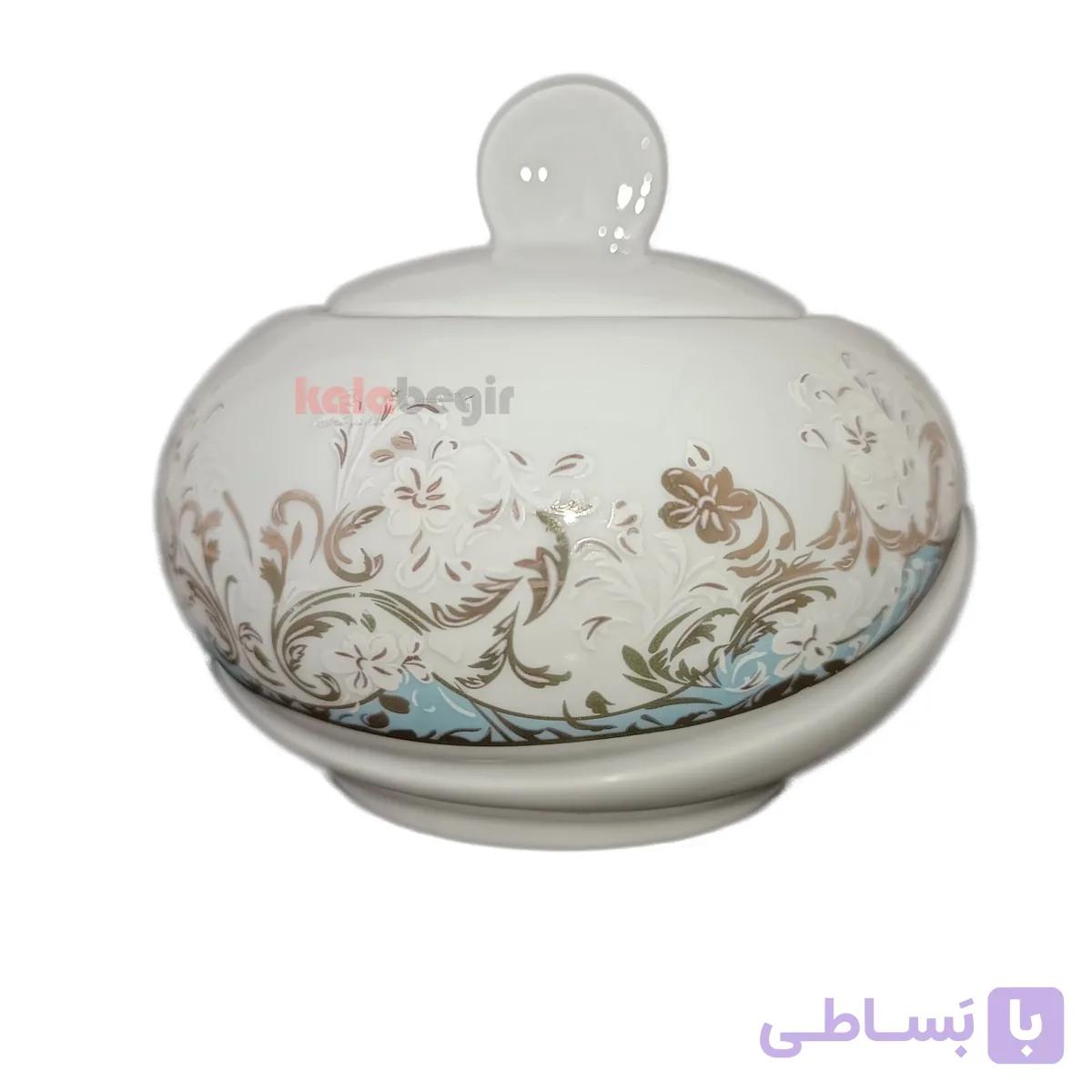 قندان چینی توس طرح داستر فیروزه ای — تصویر 1