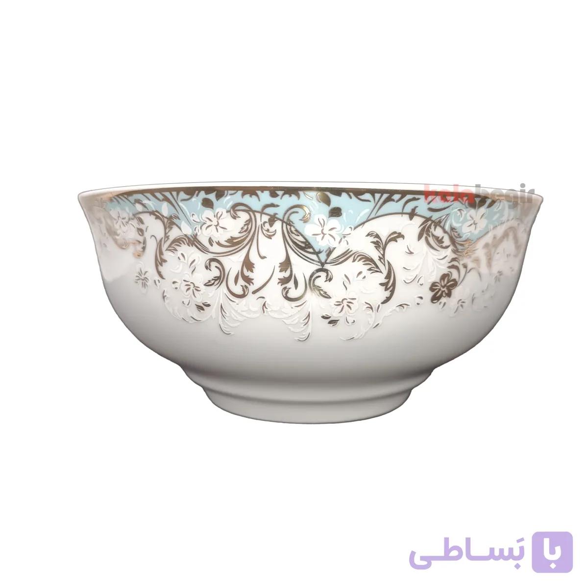 کاسه آبگوشت 16 چینی توس طرح داستر فیروزه ای — تصویر 1