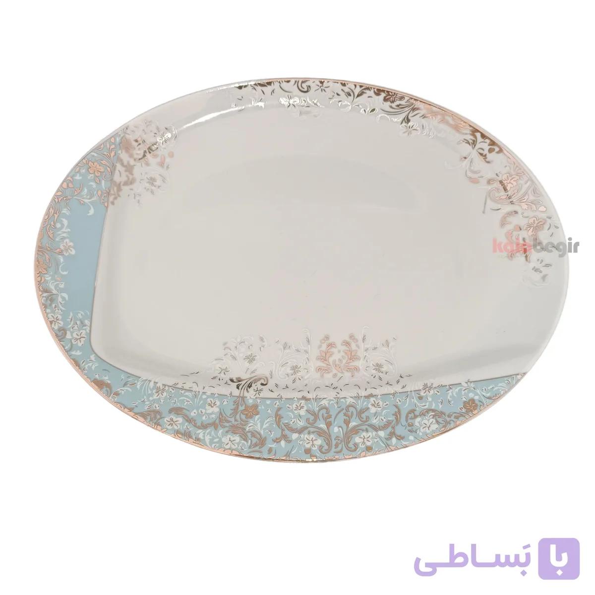 دیس 35 چینی توس طرح داستر فیروزه ای — تصویر 1