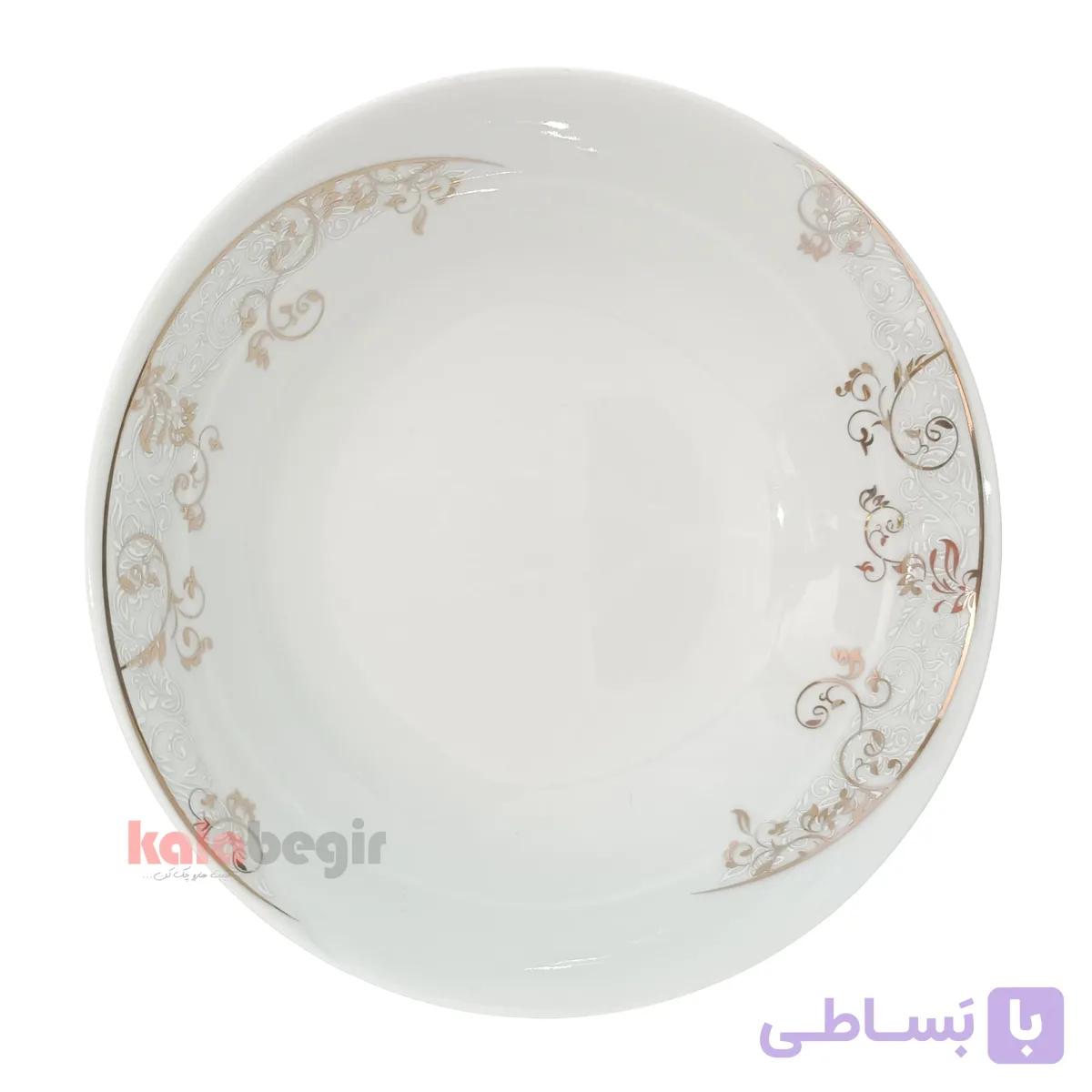 کاسه سالاد گود 23 چینی توس طرح تاماس خاکستری — تصویر 1