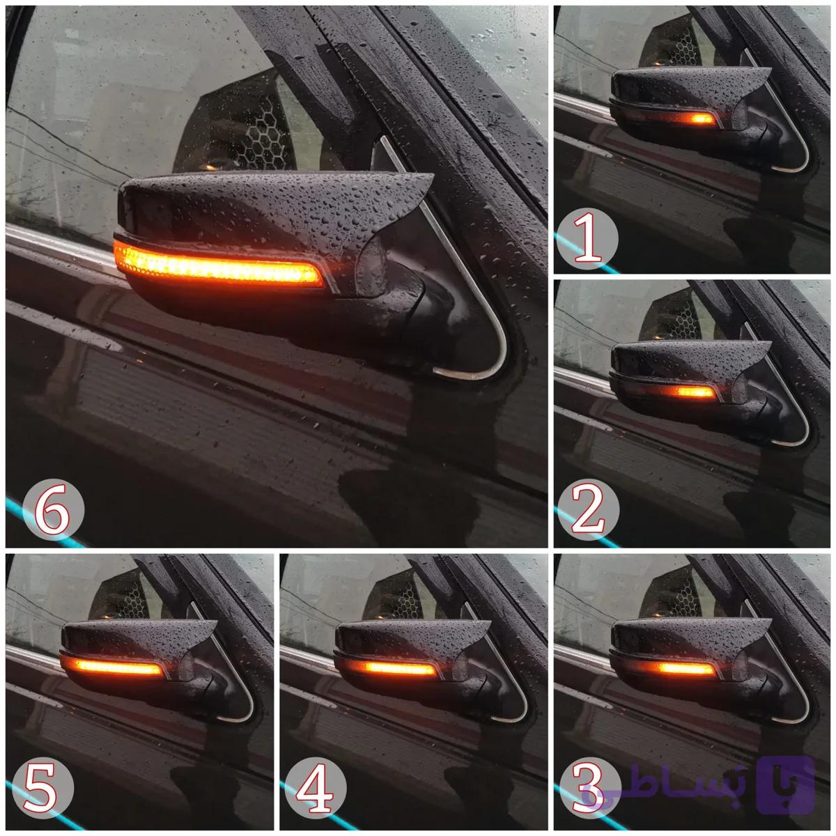 راهنمای آینه‌ بغل داینامیک پژو پارس | LED رانینگ پرنور بسته 2 عددی — تصویر 1