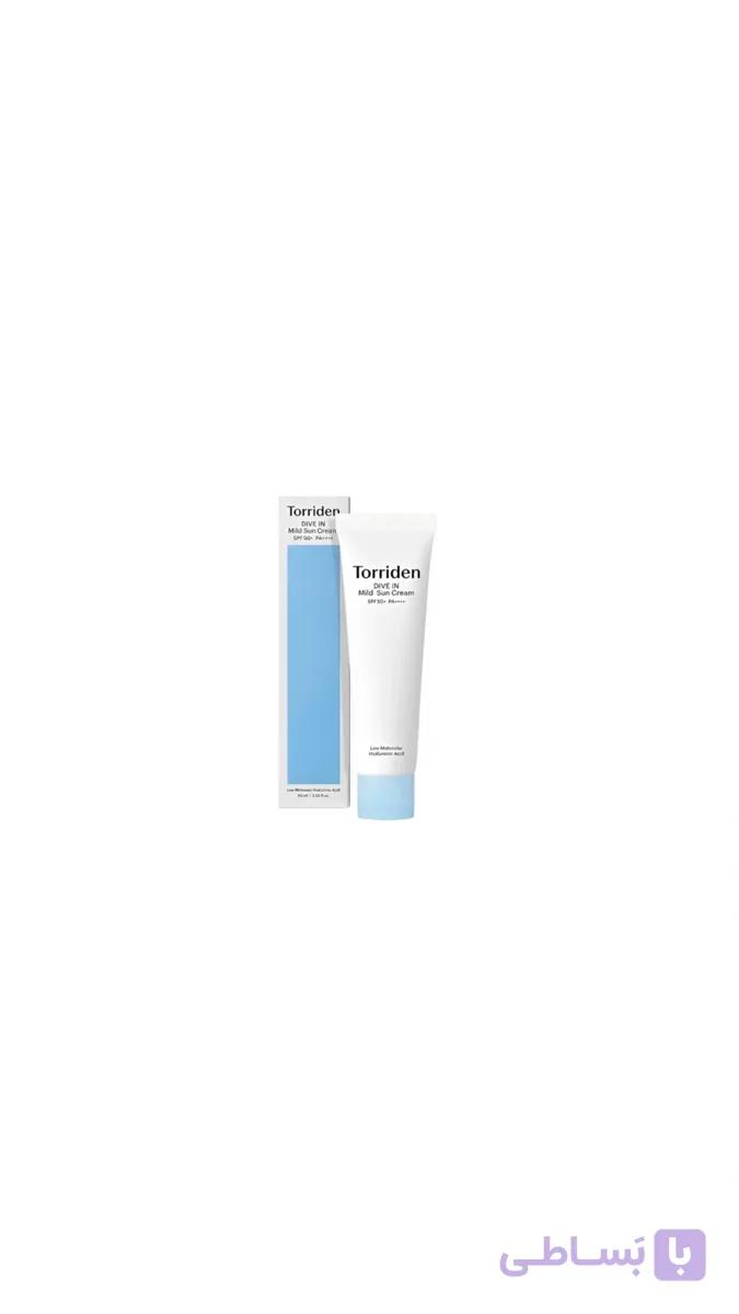کرم ضدآفتاب فیزیکی مرطوب‌کننده آبرسان توریدنTorriden Dive in mild sun cream — تصویر 1