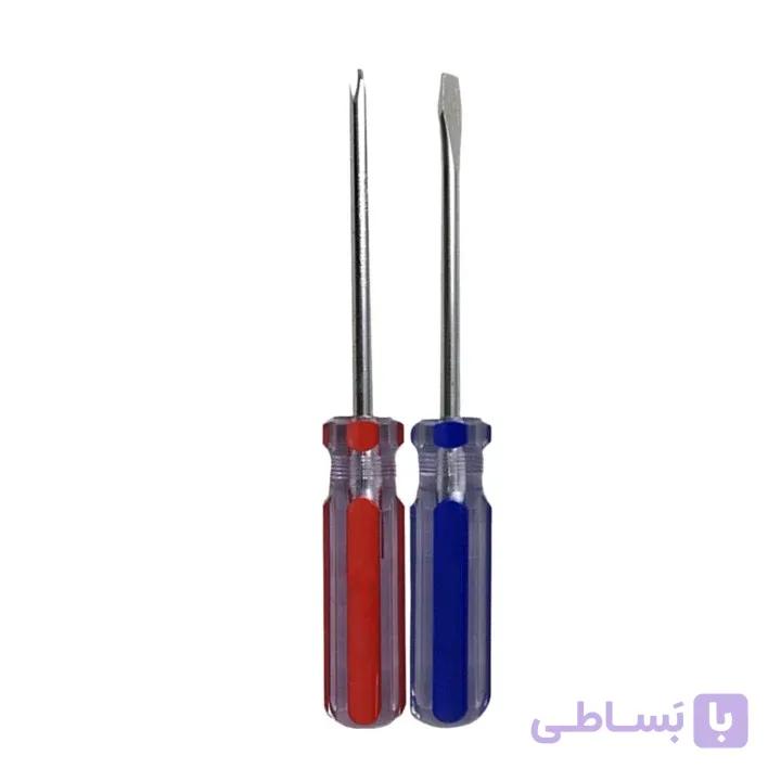 پیچ گوشتی دوسو و چهارسو سایز 150*6 بسته 2 عددی