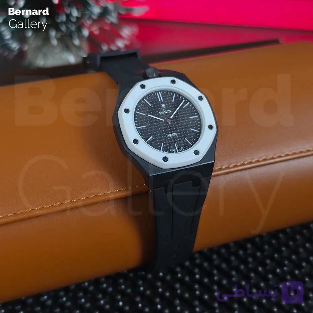 ساعت مچی اودمارپیگه سواچ رویال پاپ Audemars Piguet x Swatch | Royal Pop OCHO NEGRO به همراه بند مچی — تصویر 1