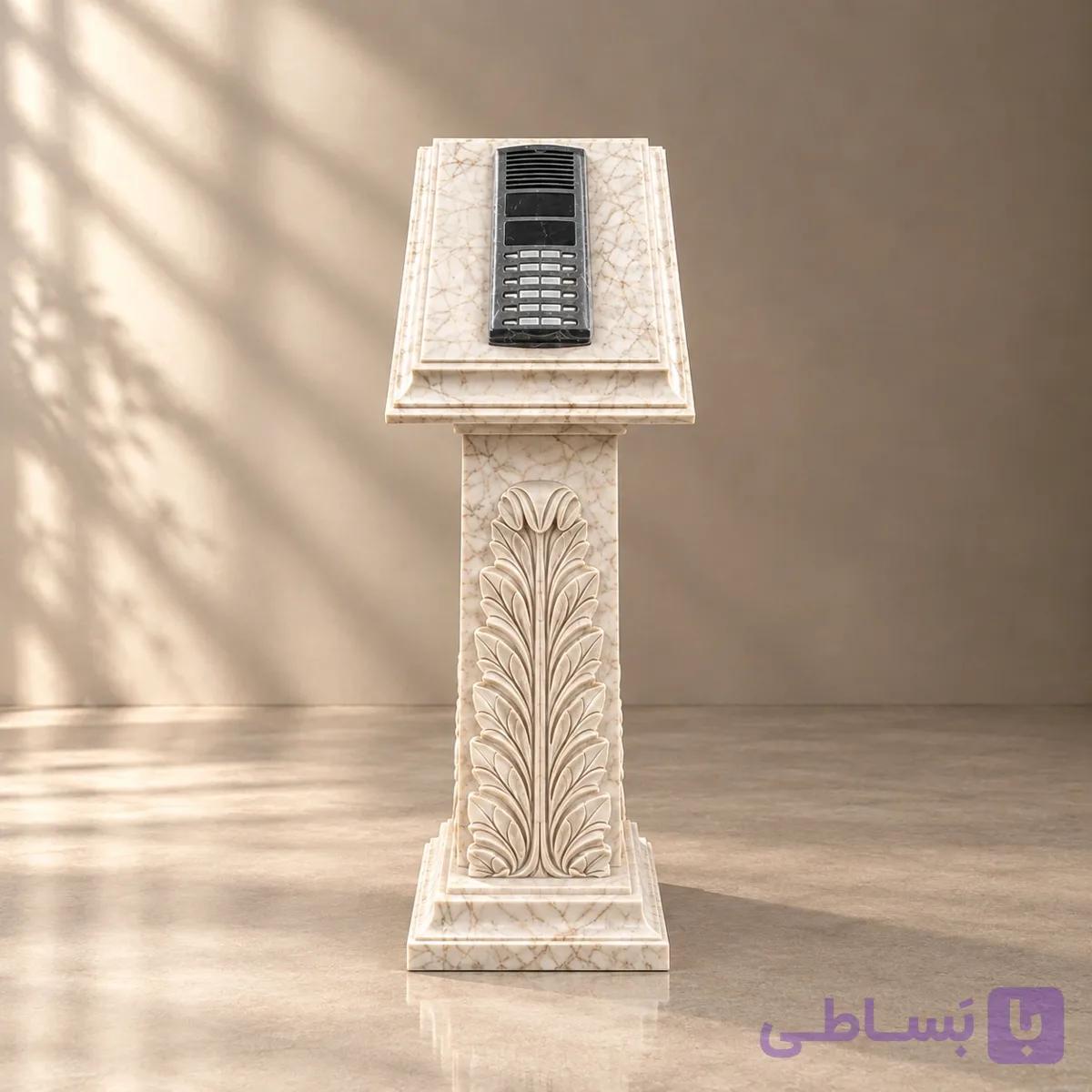 پایه آیفون سنگی مرمریت کرم