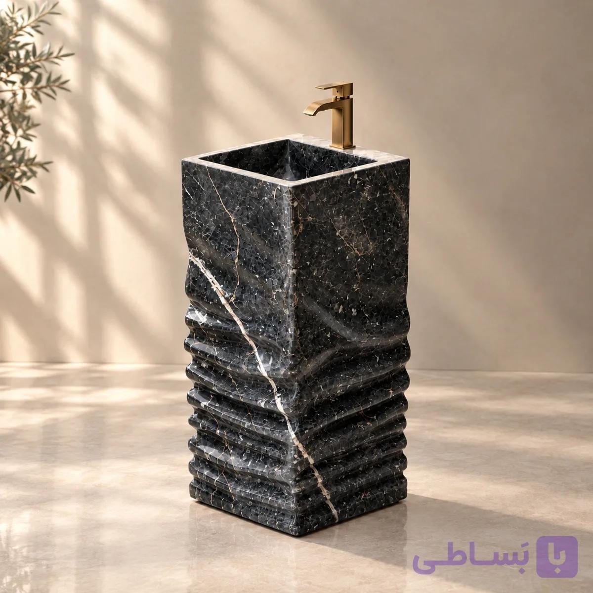 روشویی سنگی مرمریت ایستاده