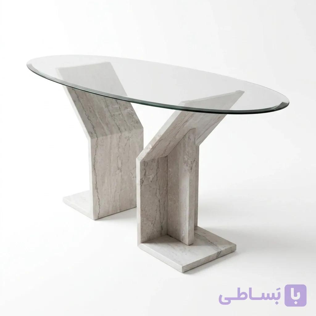 پایه میز سنگی هندسی ساده