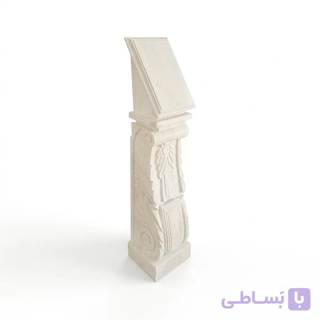پایه آیفون سنگی شمش یکپارچه ابزارخورده تراورتن