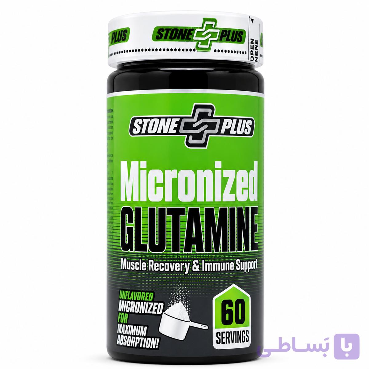 پودر گلوتامین 300 گرمب برند stone plus
