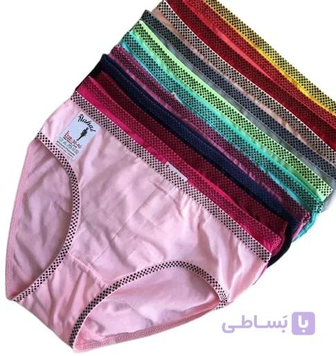 شورت نخی زنانه کش سوزنی برند تی شین نهال سابق(بسته ۱۲تایی) — تصویر 1