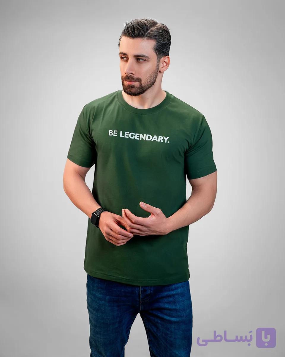 تیشرت یقه گرد BE LEGENDARY پنبه سوپر 100% — تصویر 1