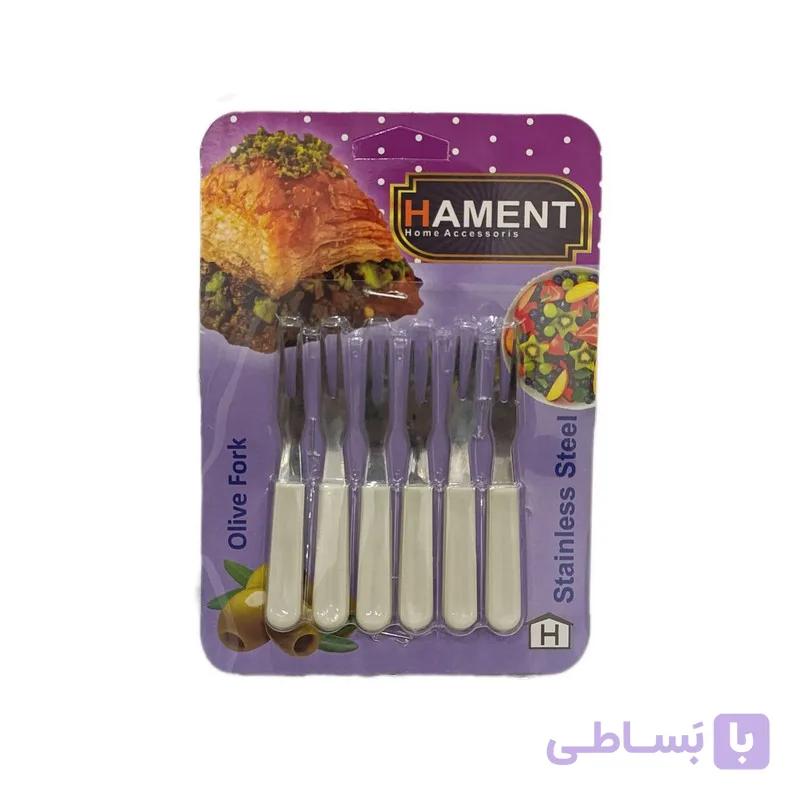 چنگال زیتون خوری مدل هامنت بسته 6 عددی