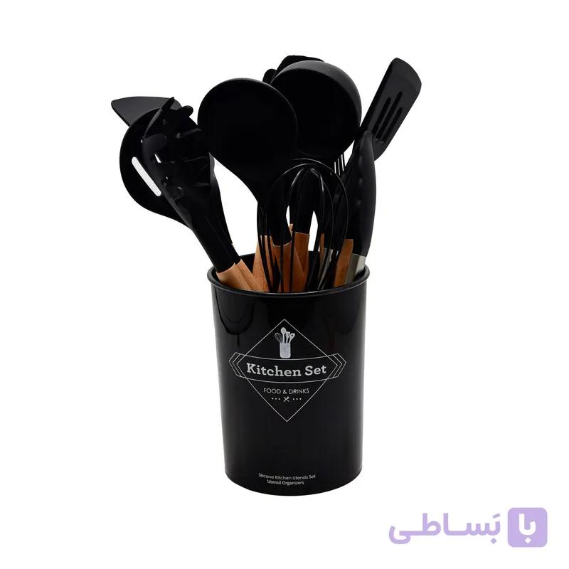 سرویس کفگیر و ملاقه 12 پارچه مدل سیلیکونی کد 01
