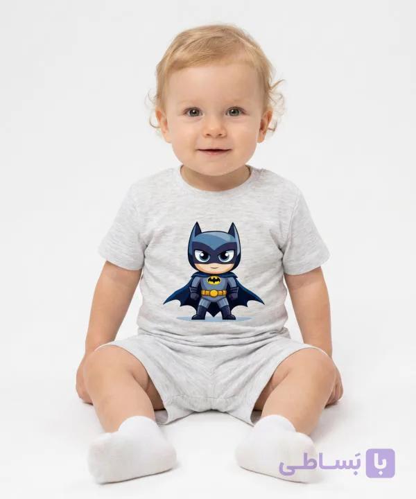 ست تيشرت و شلوارك نوزادي نيل كوك بتمن (Batman) — تصویر 1