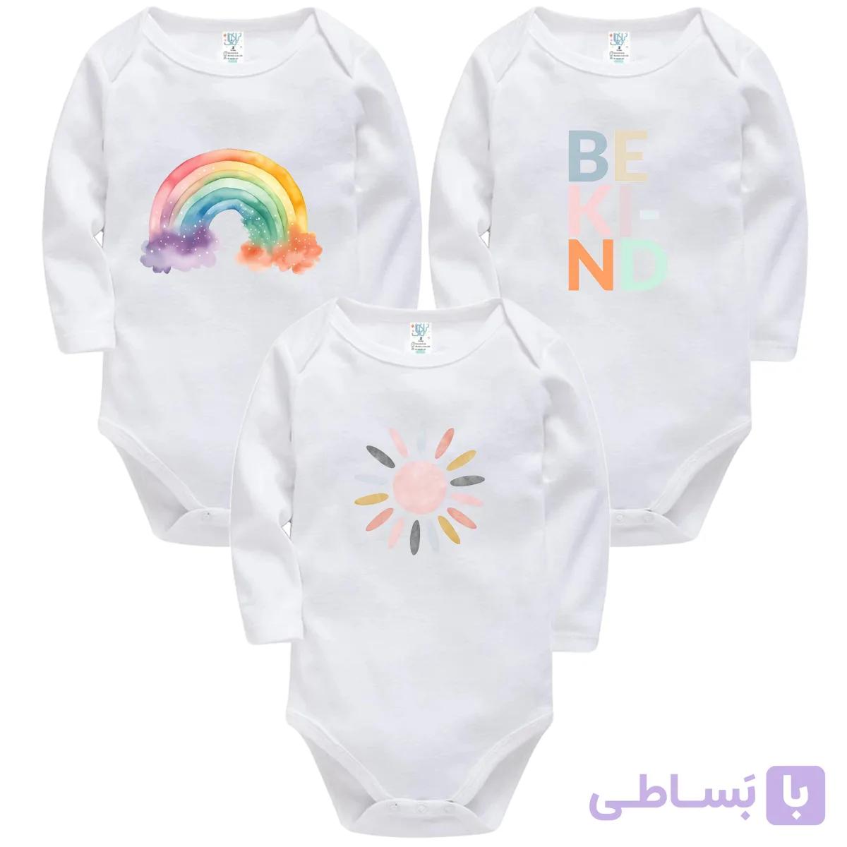 بادی نوزادی نیل کوک مدل Be Kind مجموعه 3 عددی — تصویر 1