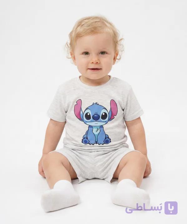 ست تيشرت و شلوارك نوزادي نيل كوك انجل و استیچ (Angel & Stitch) — تصویر 1