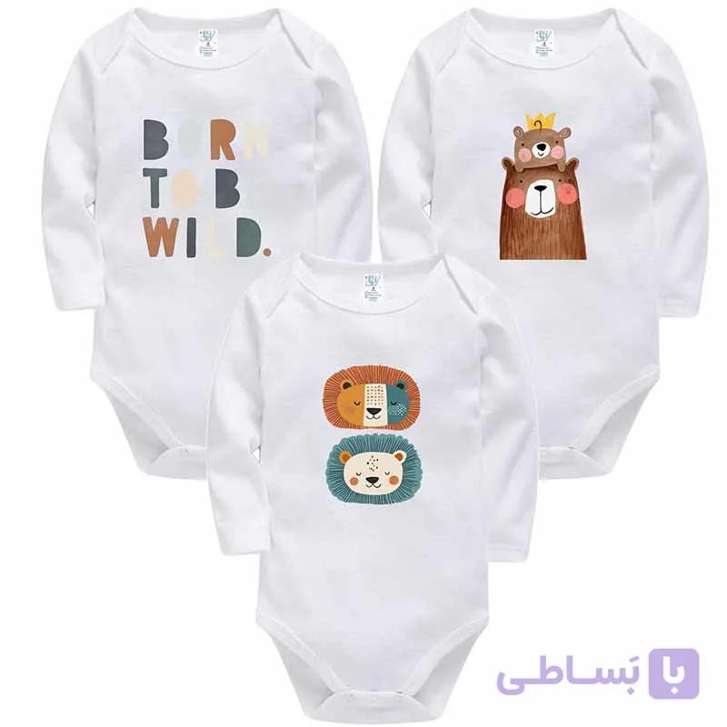 بادی نوزادی نیل کوک مدل Be Wild مجموعه 3 عددی — تصویر 1