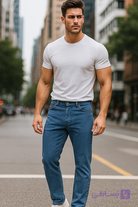 شلوار جین راسته مردانه مدل Wrangler