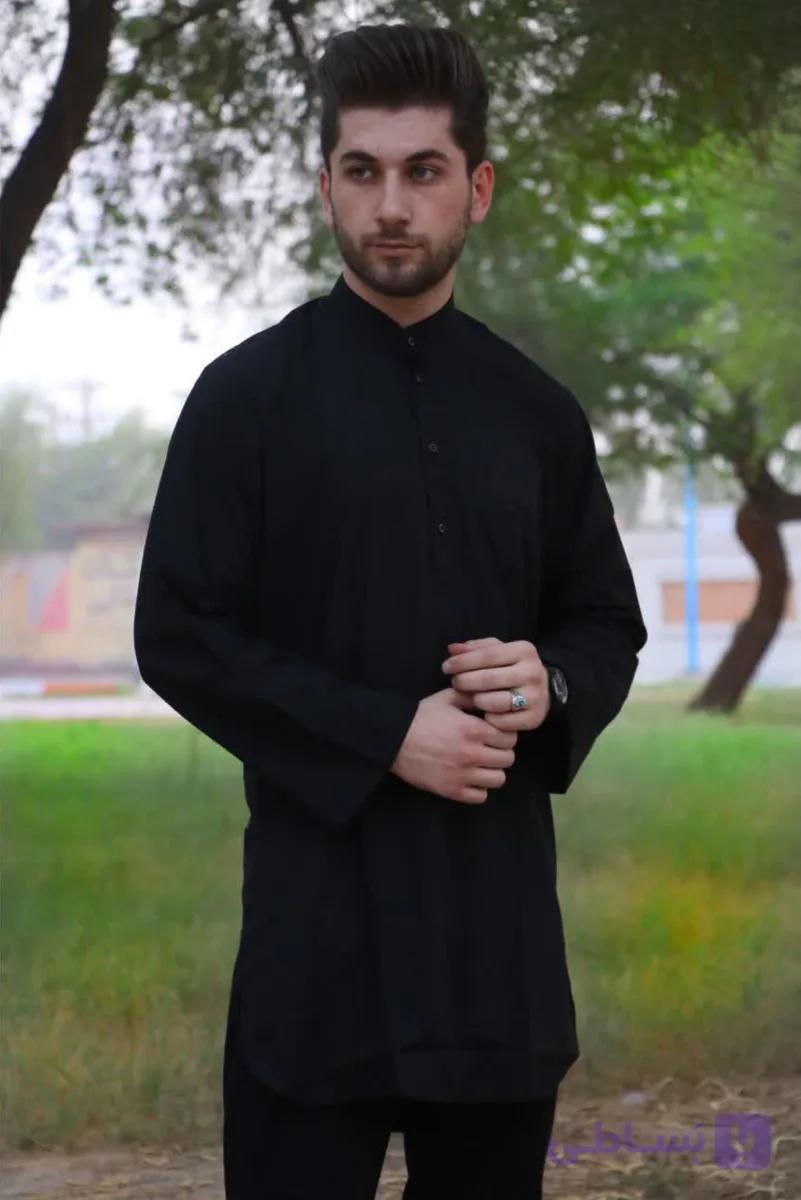 پیراهن مردانه مشکی پاکستانی