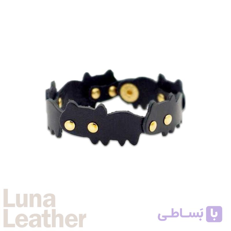 دستبند چرم طرح گربه — تصویر 1