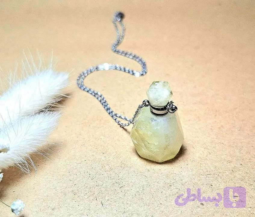 گردنبند جا عطری سیترین — تصویر 1