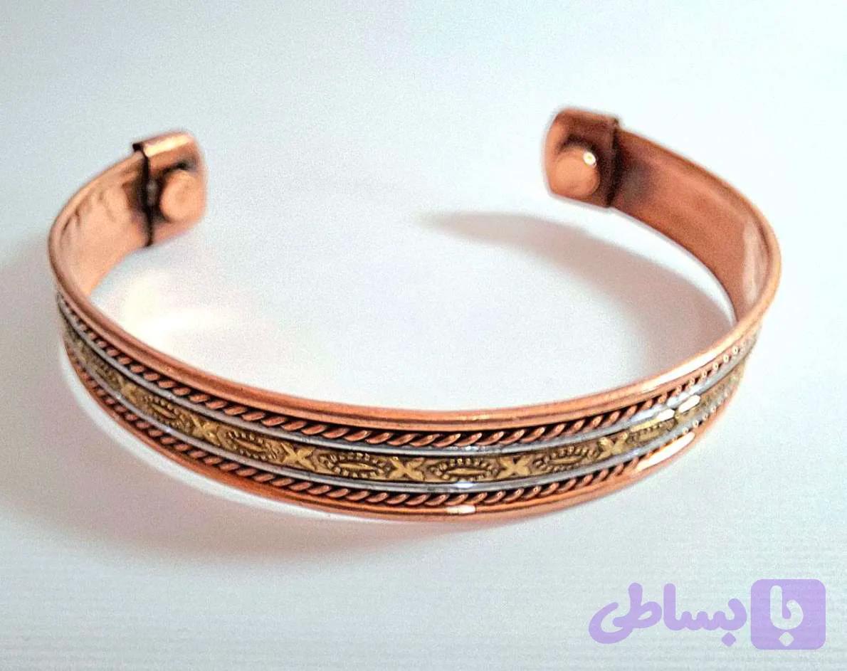 دستبند مسی مغناطیسی — تصویر 1