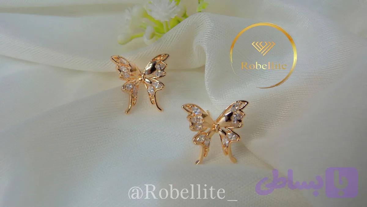 گوشواره ژوپینگ مدل پروانه ای